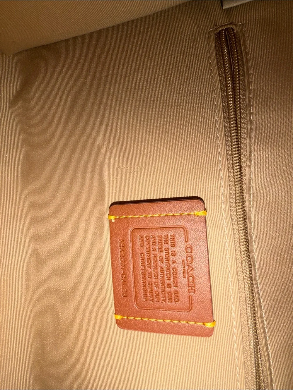 COACH Cream Signature Tote Bag (maggie bag)